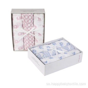 Hot Sales Cotton Baby Muslin Swaddle presentuppsättningar